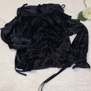 Suede Black Blouse